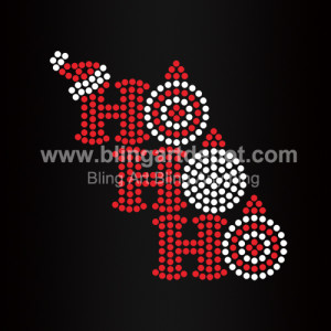 Hohoho Iron On Rhinestone Transfers